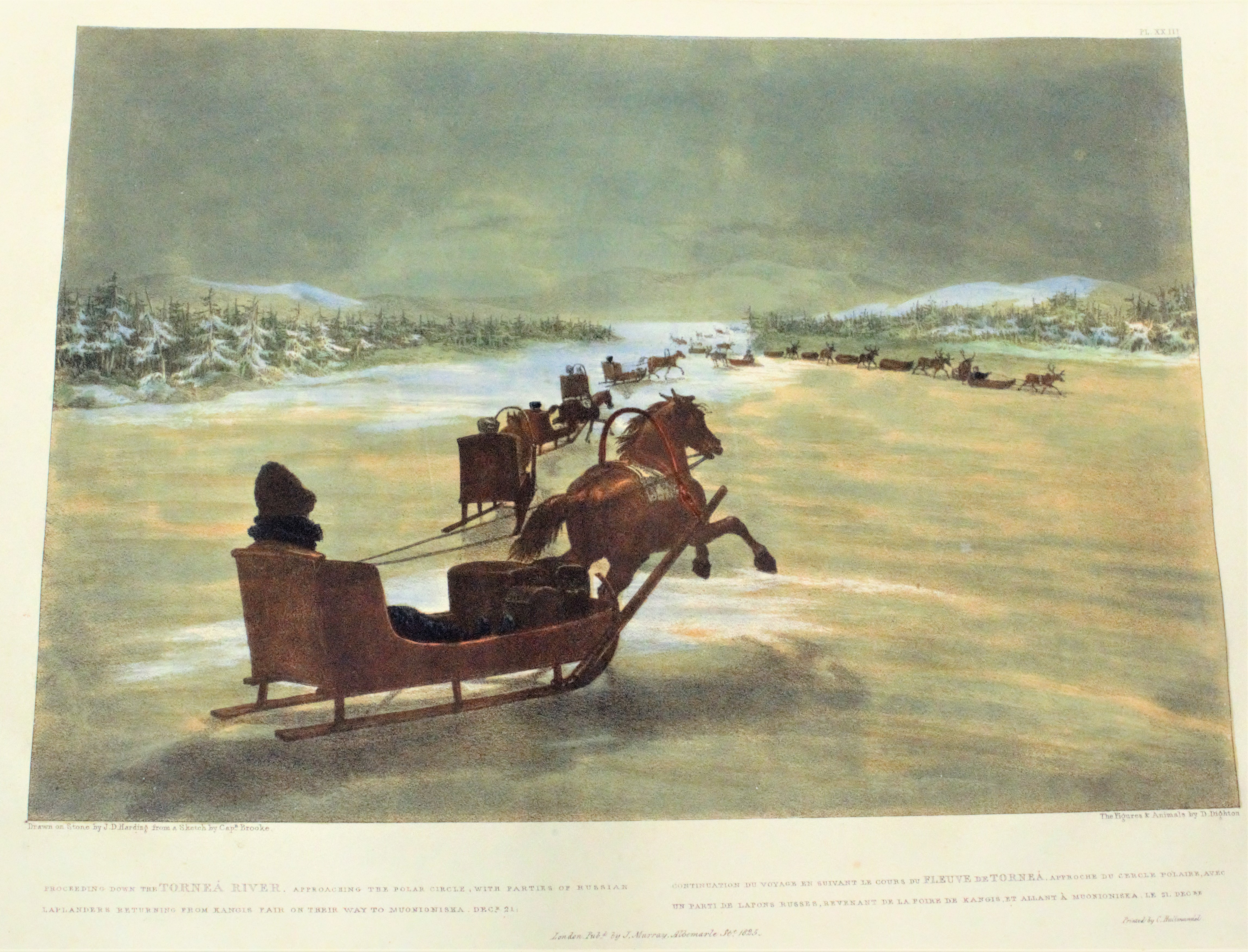 Kuvat teoksesta Arthur de Capell Brooke, Winter Sketches in Lapland, 1827.