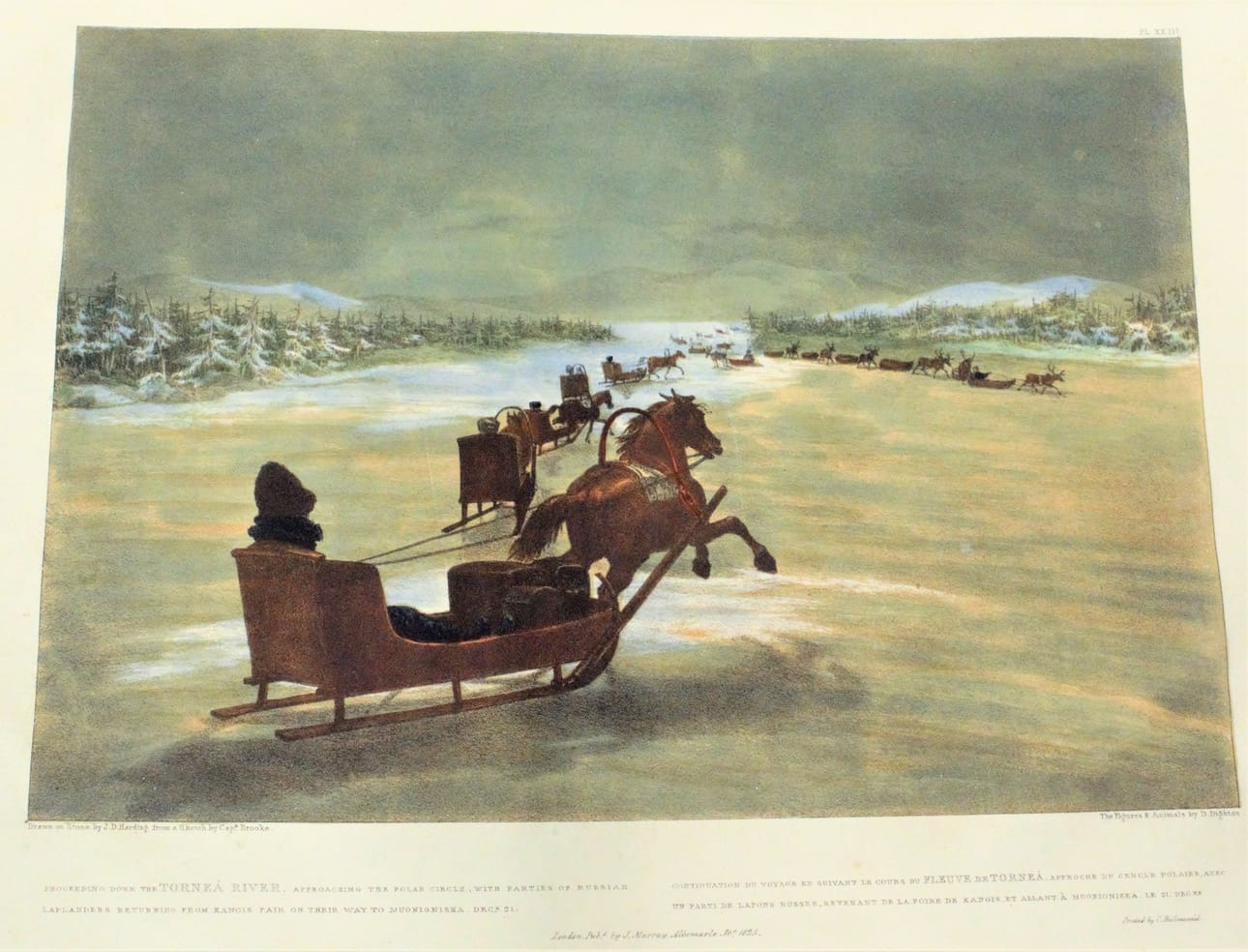 Kuvat teoksesta Arthur de Capell Brooke, Winter Sketches in Lapland, 1827.