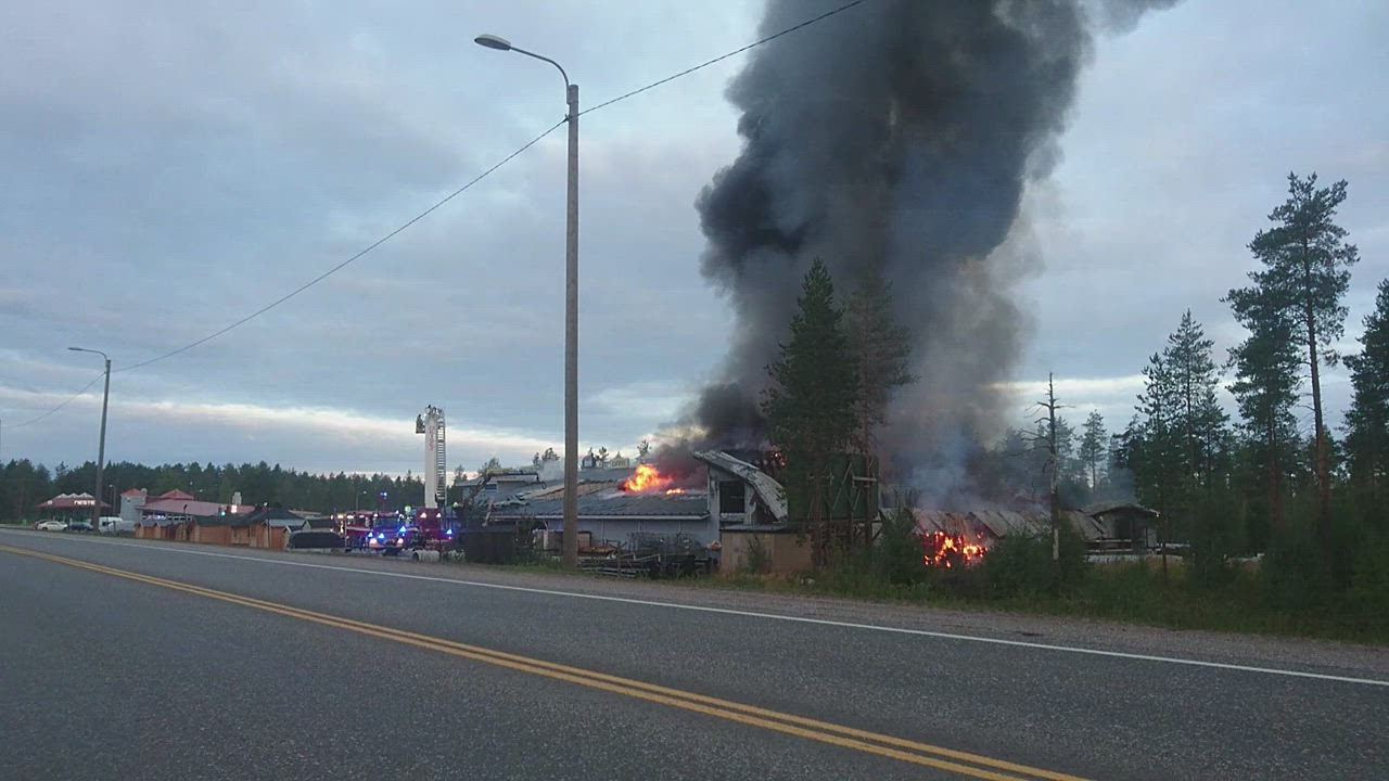 Pudasjärvellä palaa