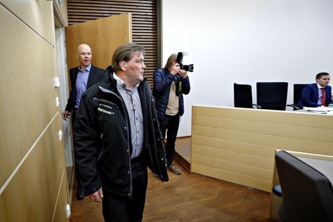 Olympiavoittaja Jouko Salomäki vastasi käräjäoikeudessa syytteisiin huhtikuussa 2018. Kuva: Tomi Kosonen
