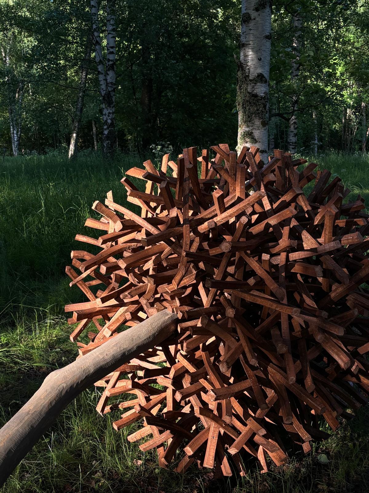 Täyden kuun omena kylvettiin alkukesästä ja se puretaan syyskuun sadonkorjuun aikaan. Pernun mukaan teoksen katoavaisuus on olennainen osa ympäristötaidetta.