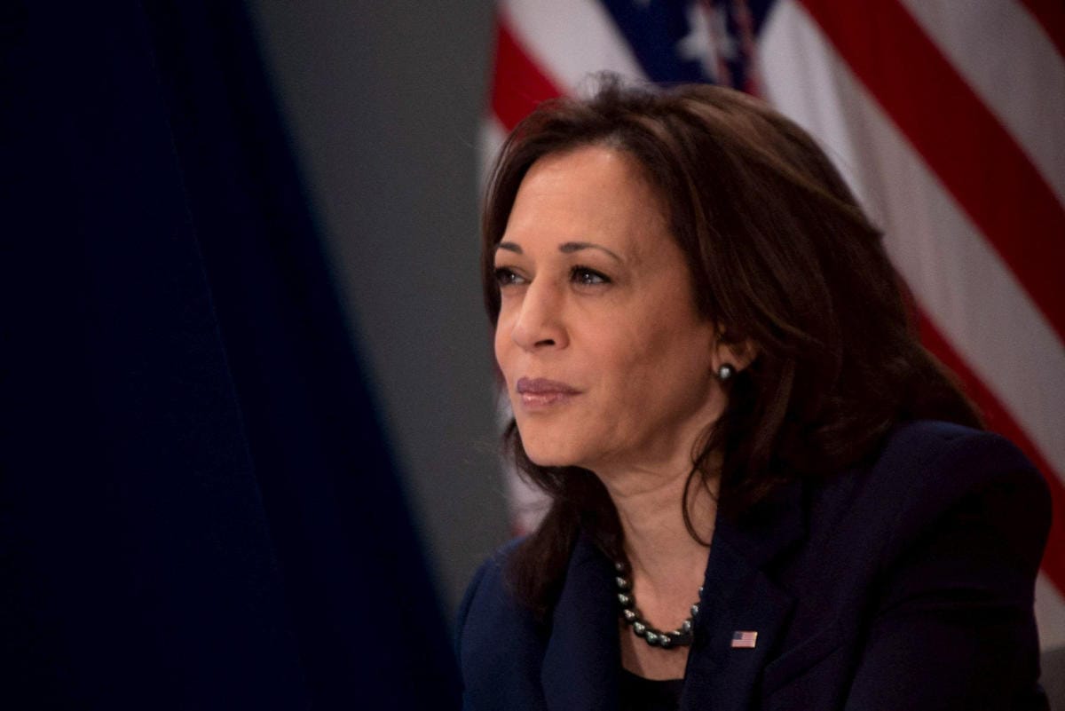 Kamala Harris tavoitteli itsekin demokraattien presidenttiehdokkuutta vuoden 2020 vaaleissa, mutta vahvan alun jälkeen hänen kannatuksensa romahti nopeasti. LEHTIKUVA/AFP