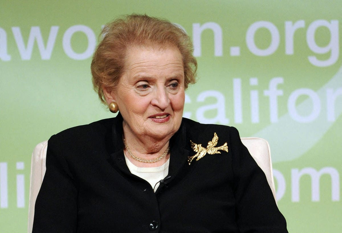 Madeleine Albright oli kuollessaan 84-vuotias. Kuva vuodelta 2008. LEHTIKUVA / AFP