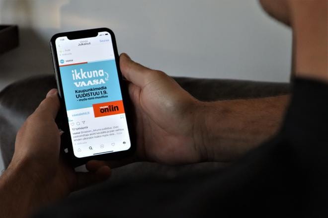 Vaasa löytyy sosiaalisesta mediasta jatkossakin Instagramista ja Facebookista. Kuva: Riikka Ilmonen