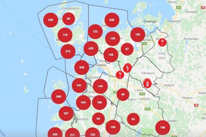 Kuvakaappaus Vaasan sähkön sivulta.