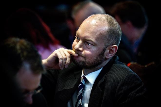 Eduskuntaryhmän puheenjohtaja Sampo Terho sai syksyn LM-kyselyssä puolueen puheenjohtajaksi 16,4 prosentin suosion, europarlamentaarikko Jussi Halla-aho 13,0:n ja puolustusministeri Jussi Niinistö 10,3:n. Arkistokuva: Eetu Sillanpää