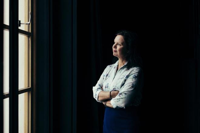 Ann-Luise Bertellin Oma maa on ollut ehdolla Finlandia- ja Runeberg-palkinnon saajaksi. Kuva: Niklas Sandstrom