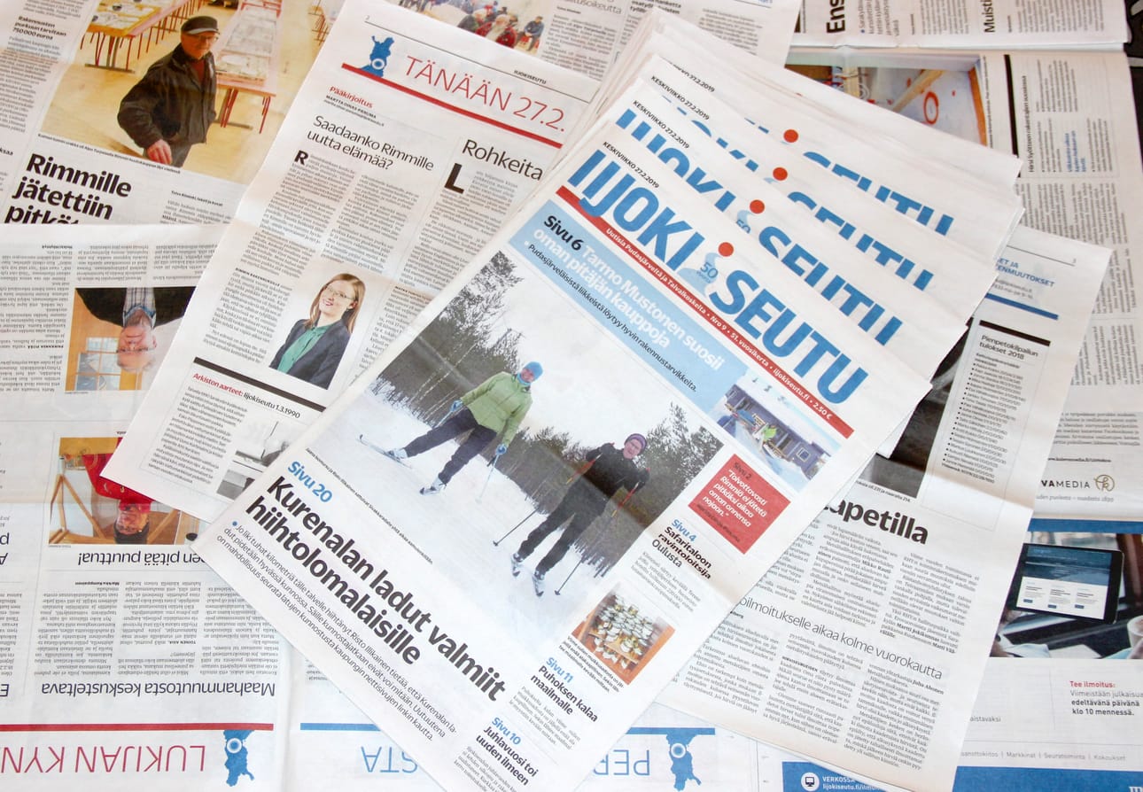 Iijokiseudun ulkoasu uudistui tällä viikolla. Antakaa palautetta uudistuneesta lehdestä.