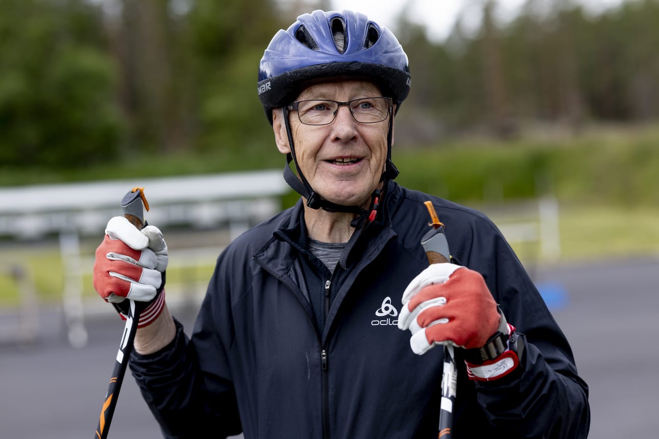 Mauri Hautala kerää Joupiskalla hiihtokilometrejä kesät ja talvet.