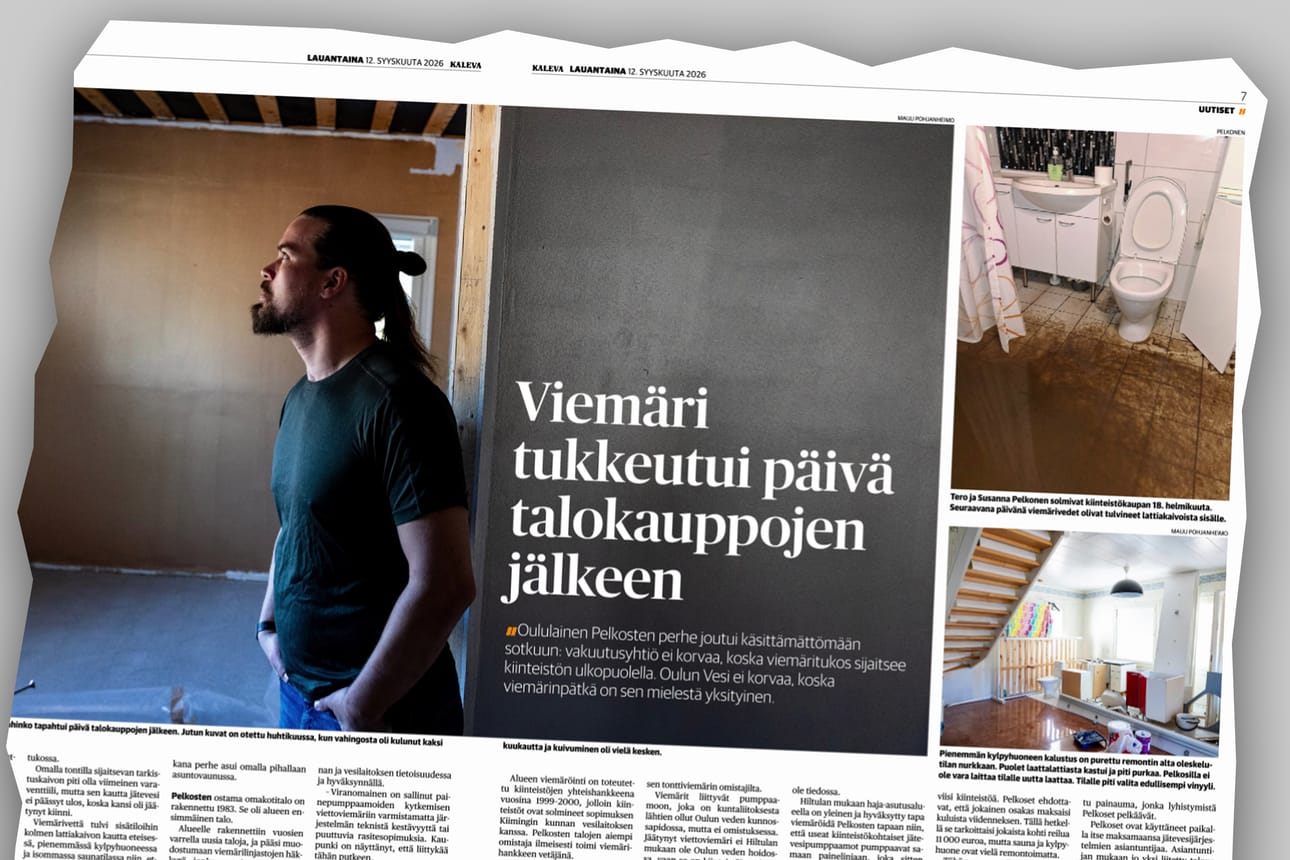 Kaleva on seurannut Tero Pelkosen perheen viemärivahinkotapausta alusta saakka.