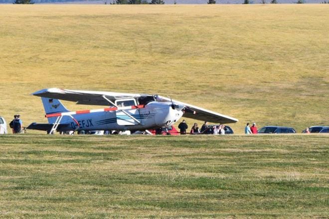 Cessna-pienkone törmäsi väkijoukkoon lentotapahtumassa Saksassa sunnuntai-iltapäivällä. Kuva:Osthessen News/ Kipper