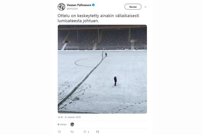 Kuvakaappaus VPS:n twitter-tililtä.