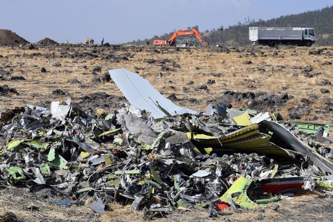 Ethiopian Airlinesin kone syöksyi maahan maaliskuussa. Lentoturmassa kuoli 157 ihmistä. KUVA: STRINGER