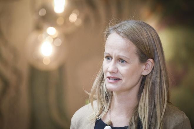 YTK:n toimitusjohtajan Sanna Alamäen mukaan työttömyyskassan jäsenistön työttömyysaste on laskenut yhdeksästä kahdeksaan prosenttiin. KUVA: KIMMO BRANDT