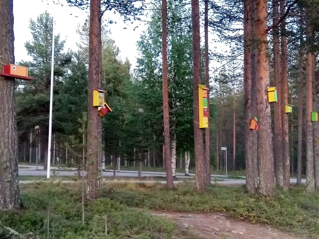 Pönttöjen joukossa on kerrostalokin.