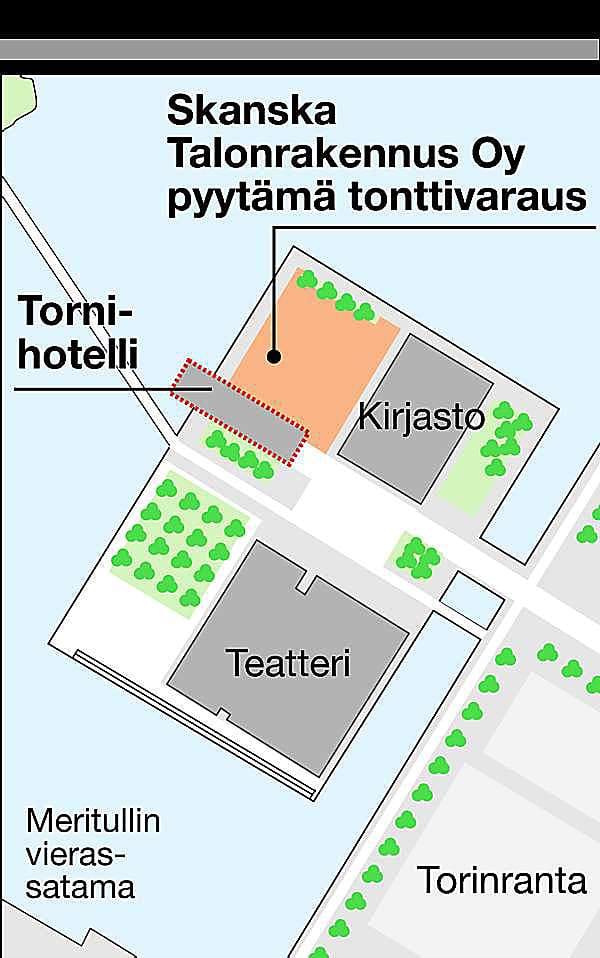 Skanskan korttelivarauspyyntöä ei käsitelty kaupunginhallituksessa.