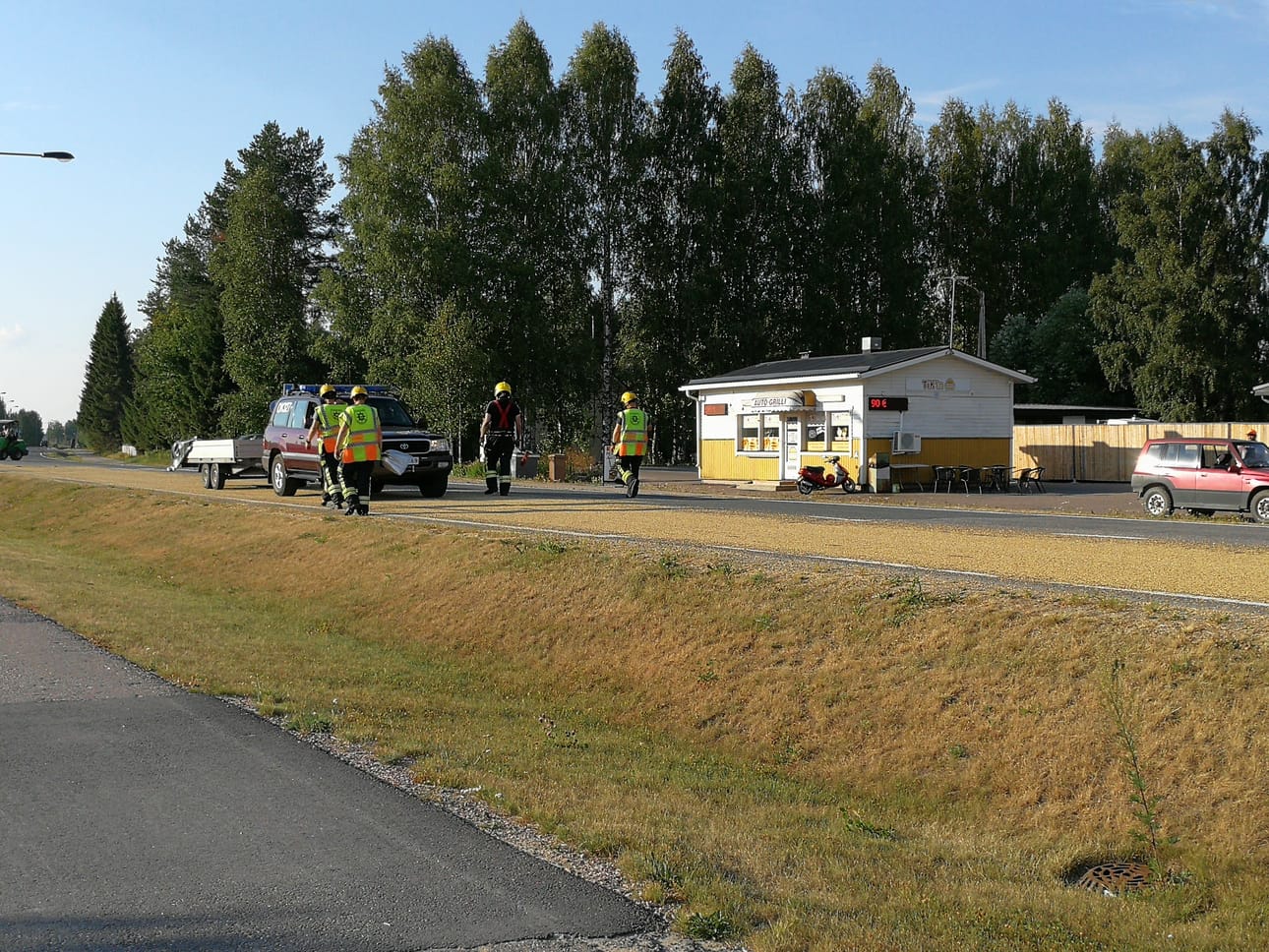 Ohraa tiellä Tyrnävällä