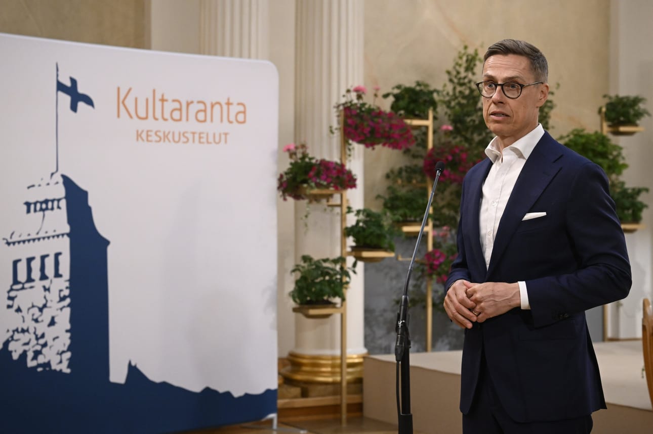 Presidentti Alexander Stubb isännöi tänään Presidentinlinnassa alkavia ulkopolitiikkaan keskittyviä Kultaranta-keskusteluja ensimmäistä kertaa. LEHTIKUVA / Markku Ulander