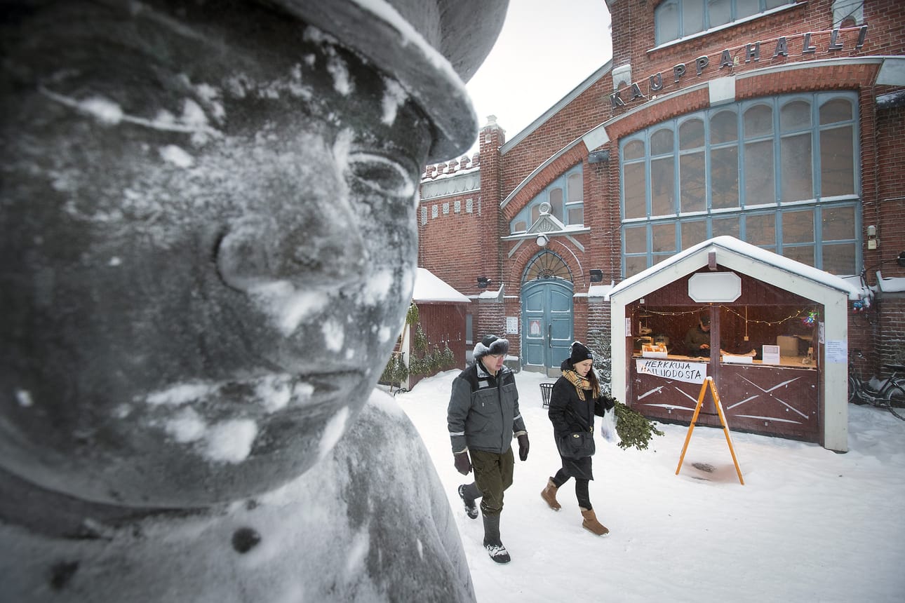 Lunta ja pakkasta on saatu aivan riittämiin. Kale! pohtii kallupissaan, joko talvi kyllästyttää.