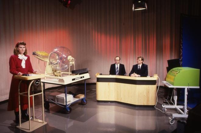 Tältä lottoarvonta näytti vuonna 1990. ARKISTOKUVA: VEIKKAUS