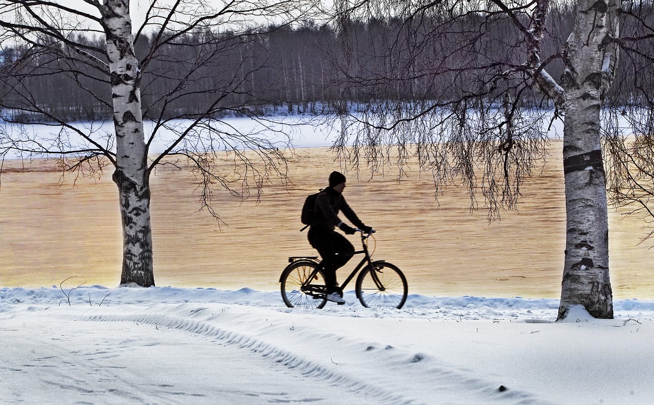 Oulun seudulla pyöräillään paljon myös talvella. Uusi palvelu auttaa löytämään parhaiten auratut kevyen liikenteen väylät lumisateen jälkeen.