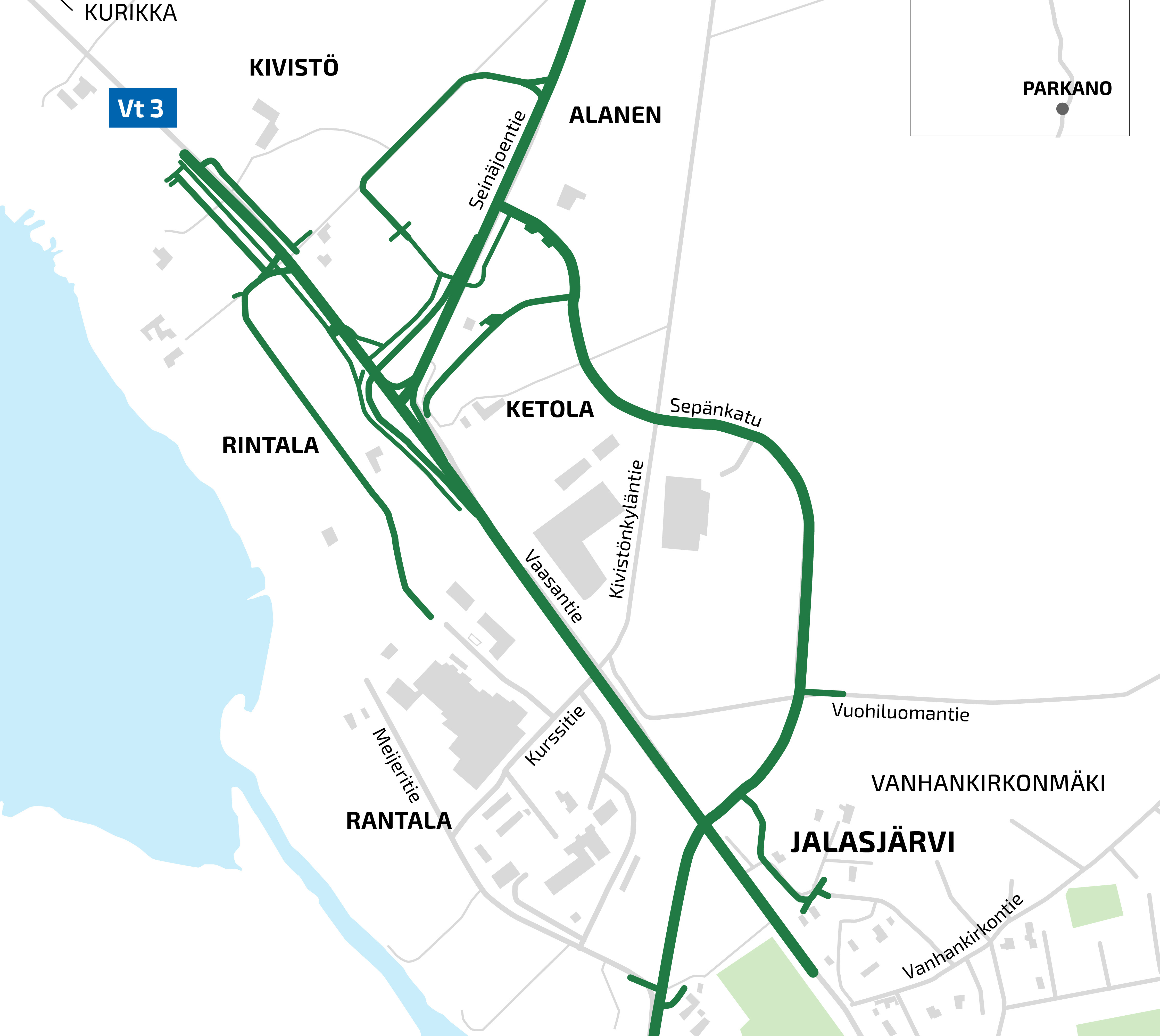 Jalasjärven keskeisen T-risteyksen parantaminen sai rahoituksen – Muuttuu eritasoliittymäksi