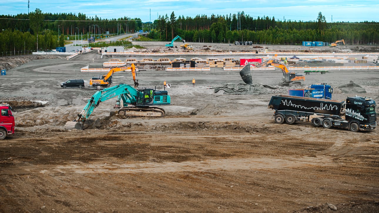 Seinäjoen datakeskus on rakennusvaiheessa Kivennevan alueella.