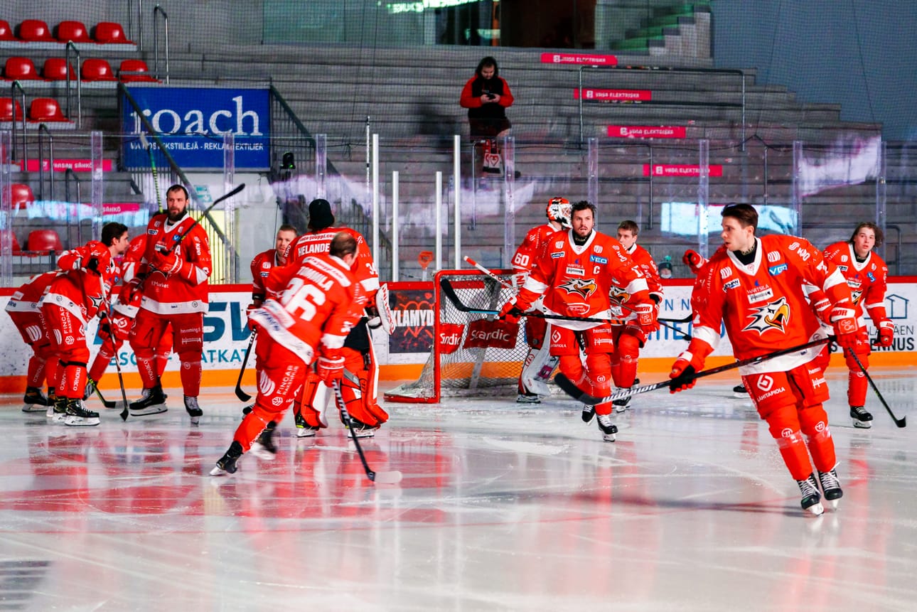 Vaasan Sport ja muut liigajoukkueet pelaavat toistaiseksi tyhjille katsomoille. Arkistokuva.