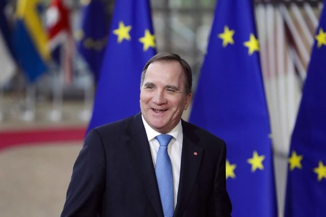 Ruotsissa sosiaalidemokraattipääministeri Stefan Löfven saavutti tuskaisen väännön jälkeen jatkokauden vähemmistöhallitukselleen. KUVA: STEPHANIE LECOCQ