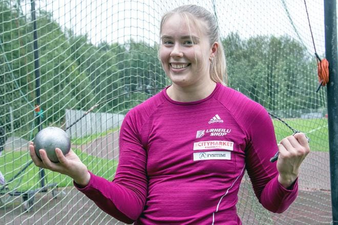 Viikko sitten Suvi Koskinen heitti Teuvalla lukemat 65,69. KUVA: JORMA HAVULA
