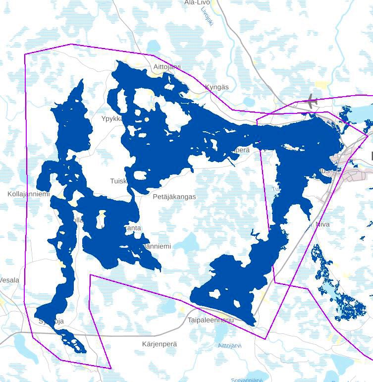 Tulvakeskuksen Tulvakartta vuodelta 2015 näyttää, miten Iijoki tulvi lähihistoriamme toiseksi suurimman kevättulvan aikaan. Pudasjärvi oli melkein yhtä järveä Aittojärveä, Ypykkäjärveä, Tuulijärveä, Naisjärveä ja pienempiä vesistöjä aina Kollajaa, Syväojaa ja Taipaleenharjua myöten. Petäjäkankaantie ja pienempiä teitä Kollajalla oli poikki useammasta kohtaa ja vesi ylsi paikoin Kuusamontien molemmille puolille.