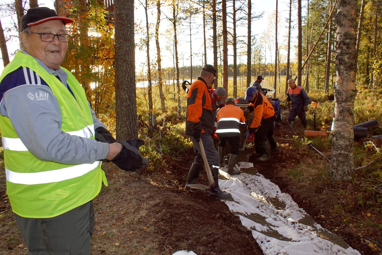 Yksi osuus murskepolusta alkaa olla valmis, sai Iivari Jurmu todeta viime viikolla Sarakylässä.