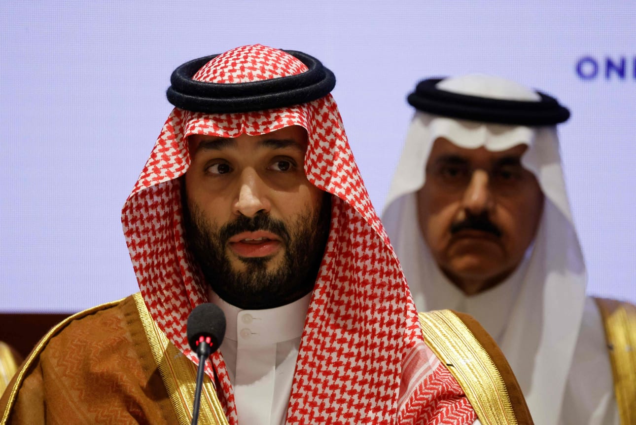Saudi-Arabian kruununprinssi Mohammed bin Salman otti alkukuusta osaa G20-maiden kokoukseen New Delhissä. LEHTIKUVA/AFP