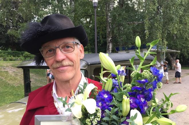 Ammattikasvatusneuvos Rabbe Ede valittiin sunnuntaina Pietarsaaren uudeksi Laiska-Jaakoksi. KUVA: TAPIO LEHTINEN