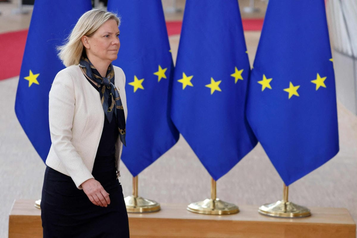 Anderssonin mukaan Venäjän hyökkäys Ukrainaan on muuttanut turvallisuustilannetta perusteellisesti. Lehtikuva/AFP