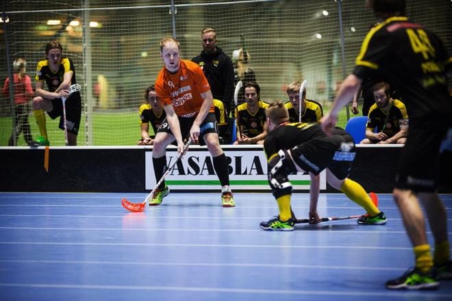 Kevin Nylund ja SB Vaasa joutuivat todistamaan SB Welhojen paremmuutta torstaina. Kuva: Jarno Pellinen
