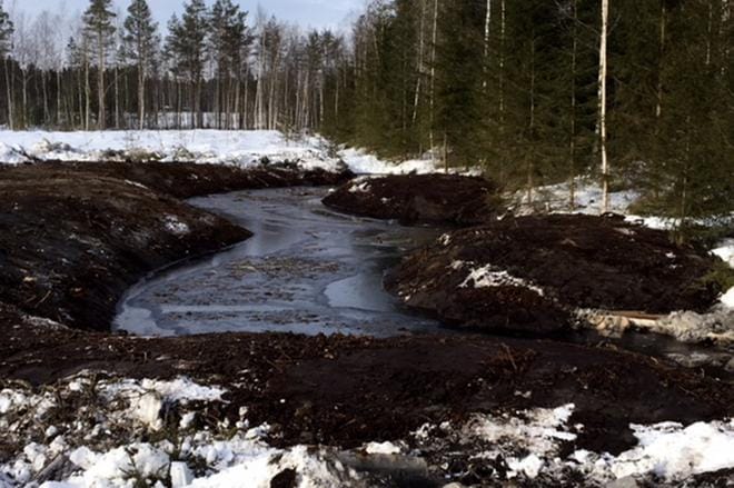 Muun muassa Evijärven Inaan on saatu uusia laskeutusaltaita.