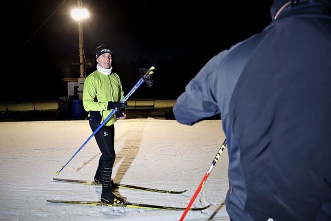 Timo Risku otti ensilumenlatuun heti tuoreeltaan tuntumaa. KUVAT: TOMI KOSONEN