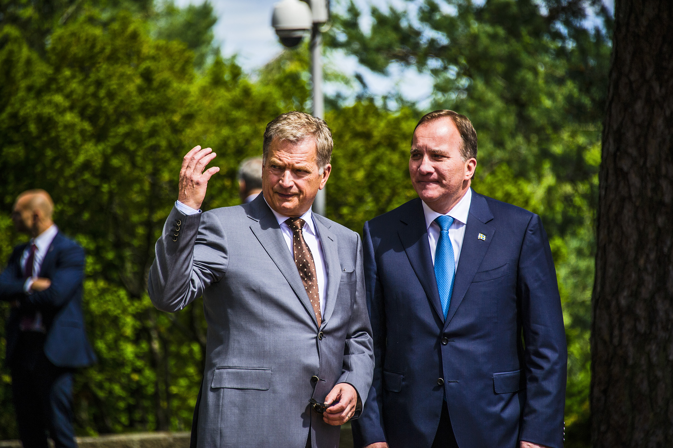Tasavallan presidentti Sauli Niinistö tapasi Naantalin Kultarannassa Ruotsin pääministerin Stefan Löfvenin.