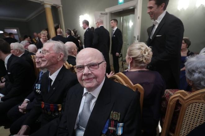 Sotaveteraani Mikko Huhtamäki. Kuva: Jaakko Elenius