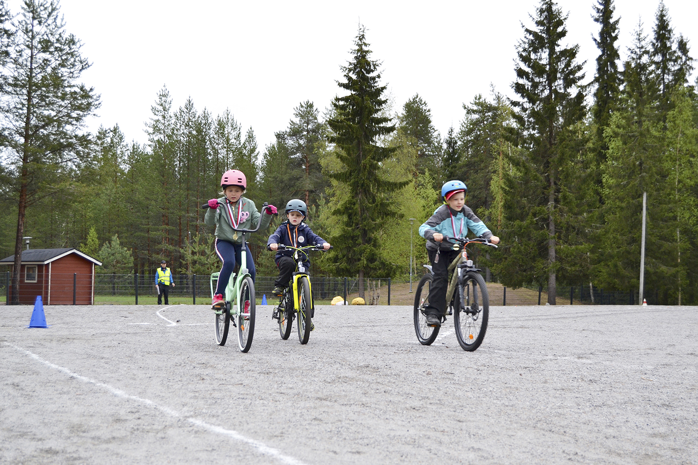 Tour de Kidsillä oli jännää.