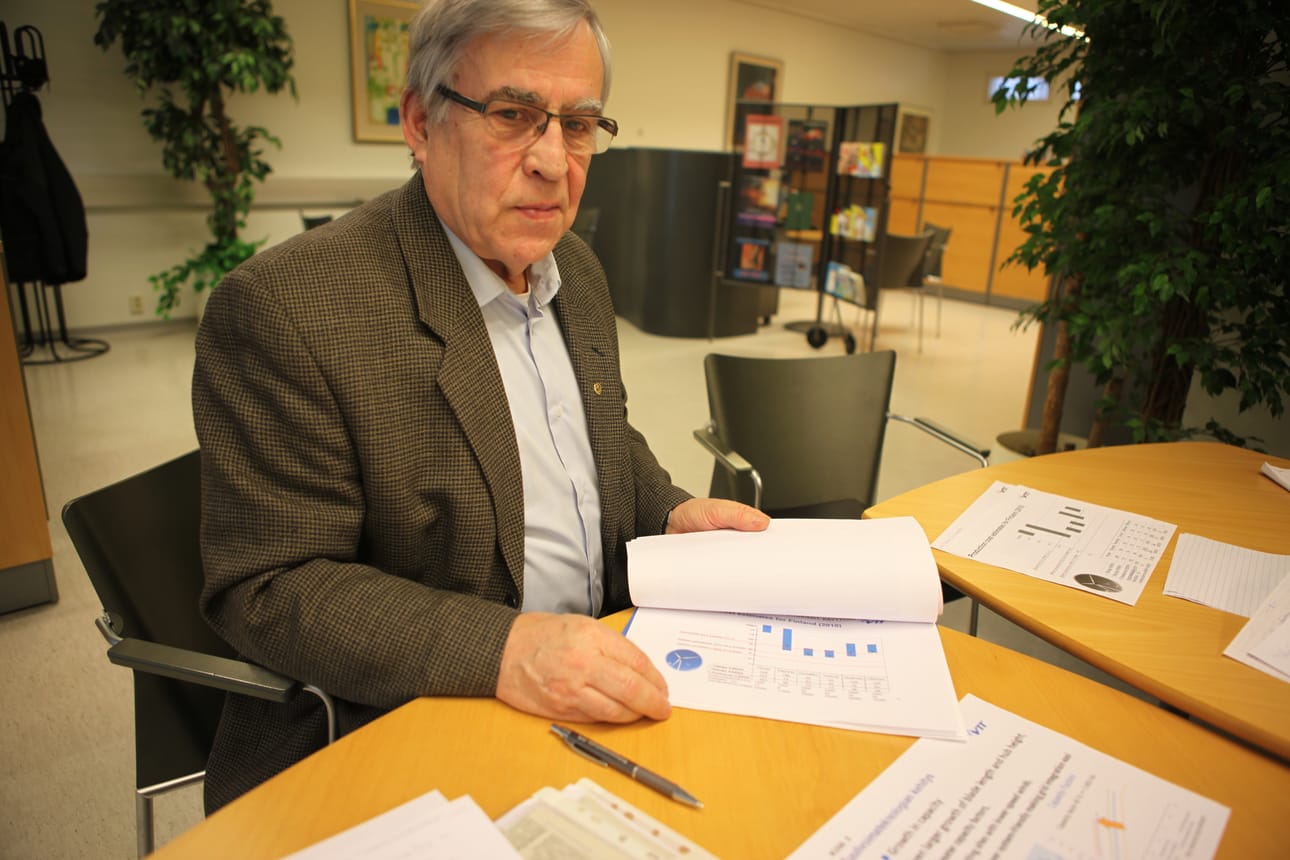 Jorma Perander, eläkkeellä oleva Rautaruukin energia-asiantuntija.