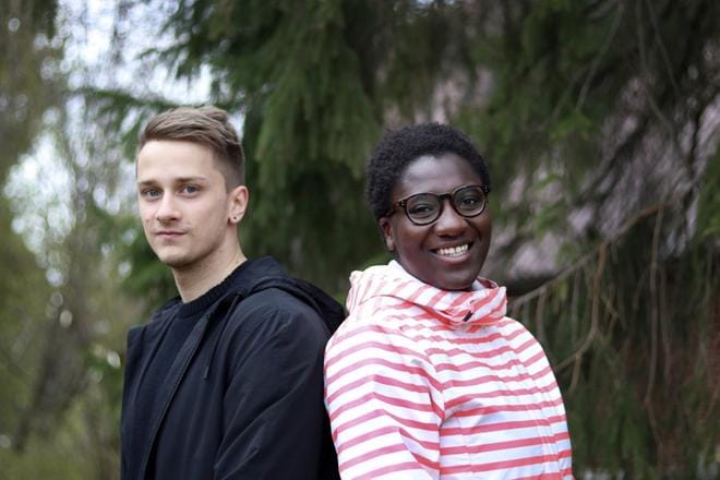 Aleksi Yli-Mannila ja Eucabeth Kivikangas ovat Ankkureiden nuoria yleisurheilijoita. KUVA: JOHANNA KATAJA