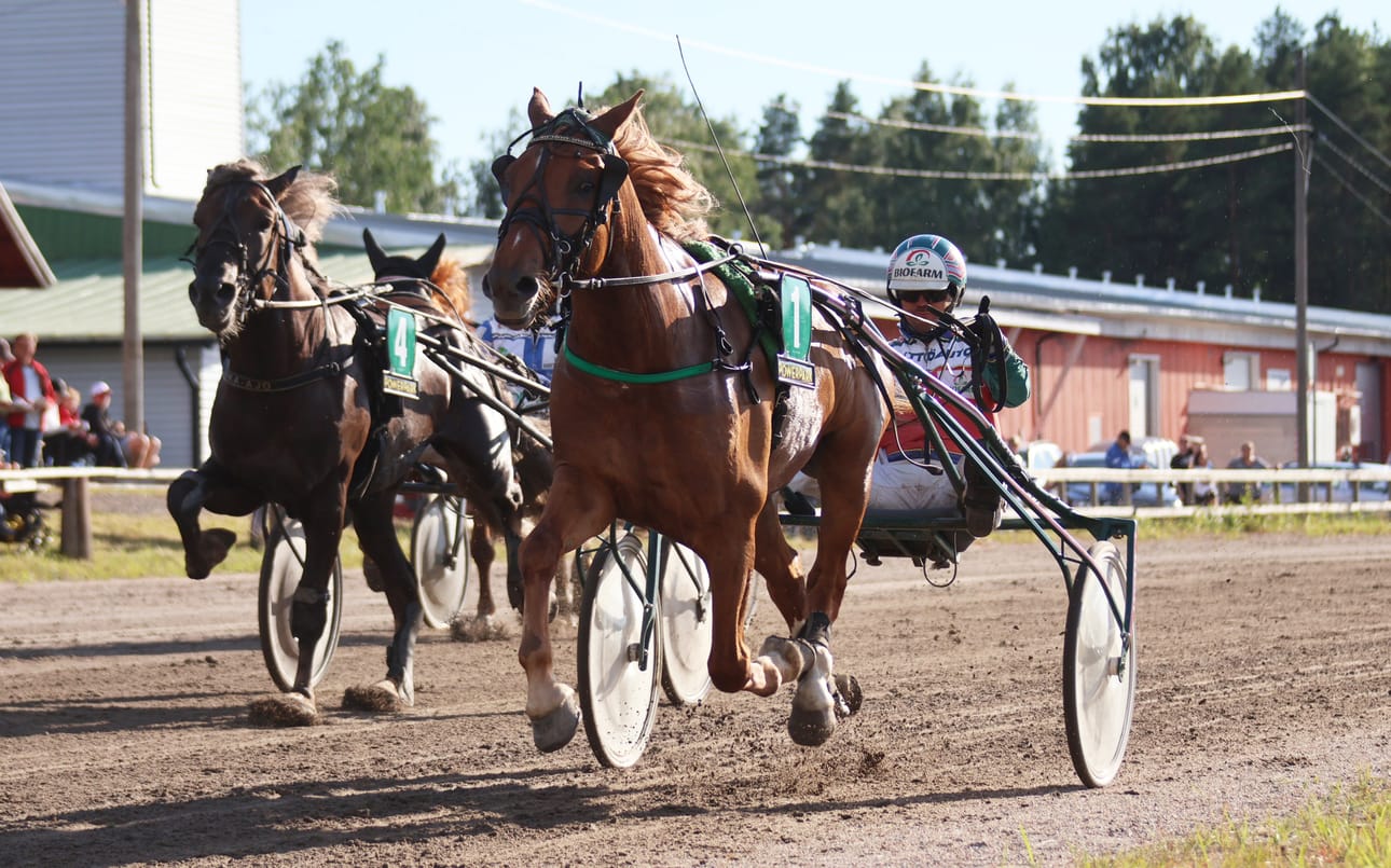 Tervarin Toivo ylitti maalilinjan hevosenmitan verran ennen Aika-Ajoa.