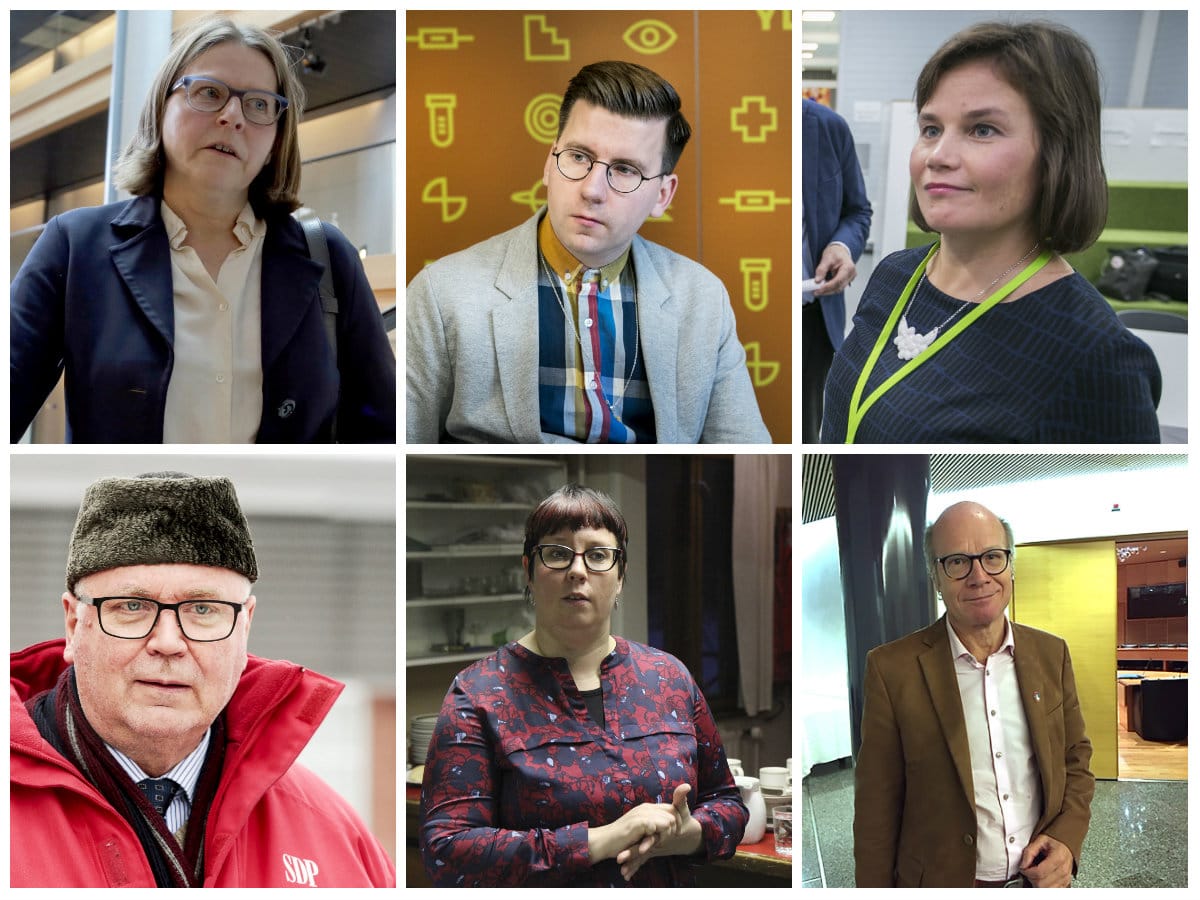 Heidi Hautala (vuhr.), Sebastian Tynkkynen (ps.), Mirja Vehkaperä (kesk.), Eero Heinäluoma (sd.)., Merja Kyllönen (vas.) sekä Kimmo Sasi olivat ehdolla vaaleissa.