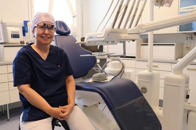 Susanna Hanhisalo aloitti työt Järvi-Pohjanmaan perusturvassa vuoden 2019 alussa. KUVAT: SAILA COLLANDER