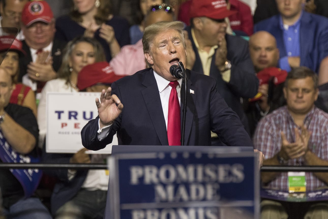 Trump puhui Floridassa 31. heinäkuuta.