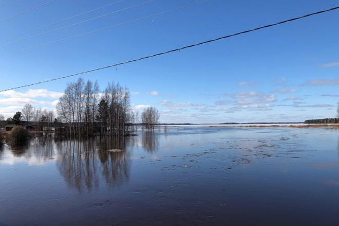 Tilanne Kuortaneenjärvellä sunnuntaina iltapäivällä. KUVA: LUKIJAN KUVA