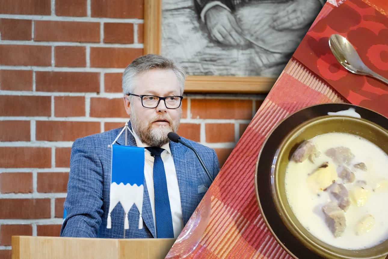 Alajärven kaupunginvaltuuston puheenjohtaja Antti Joensuu ei ole oppinut juustokasteen syöjäksi, vaikka sitä on lapsuuskodin joulupöydässä tarjottu aina.