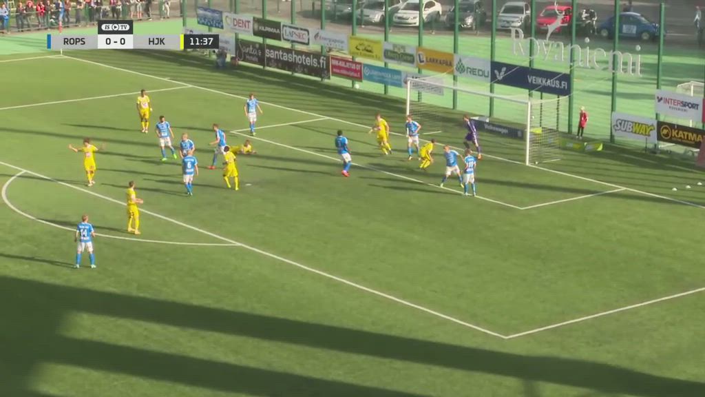 Rops-Hjk ottelun kooste, Ruudun kuvaa.